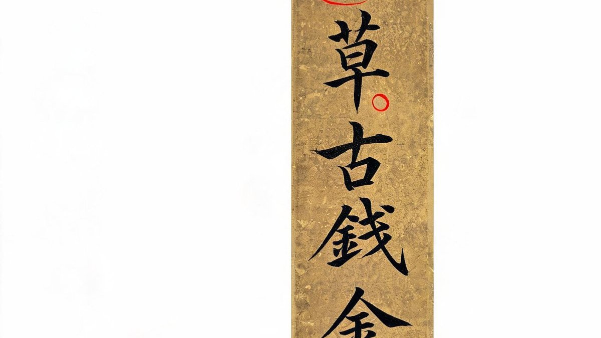 Ancient Chinese coin manuscript