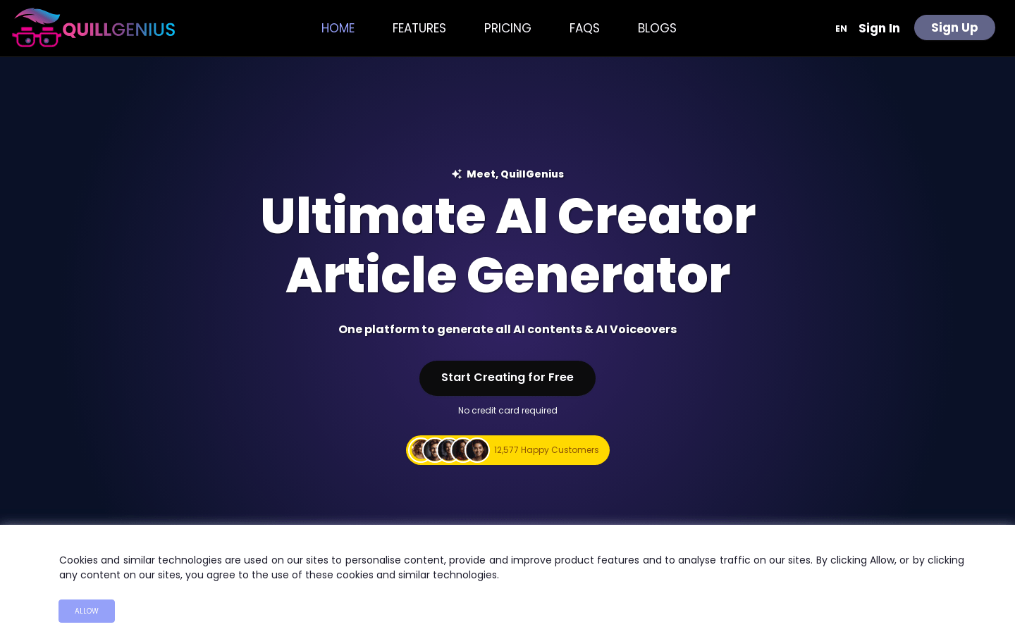 QuillGenius AI Copywriting Tool-龙跃AI