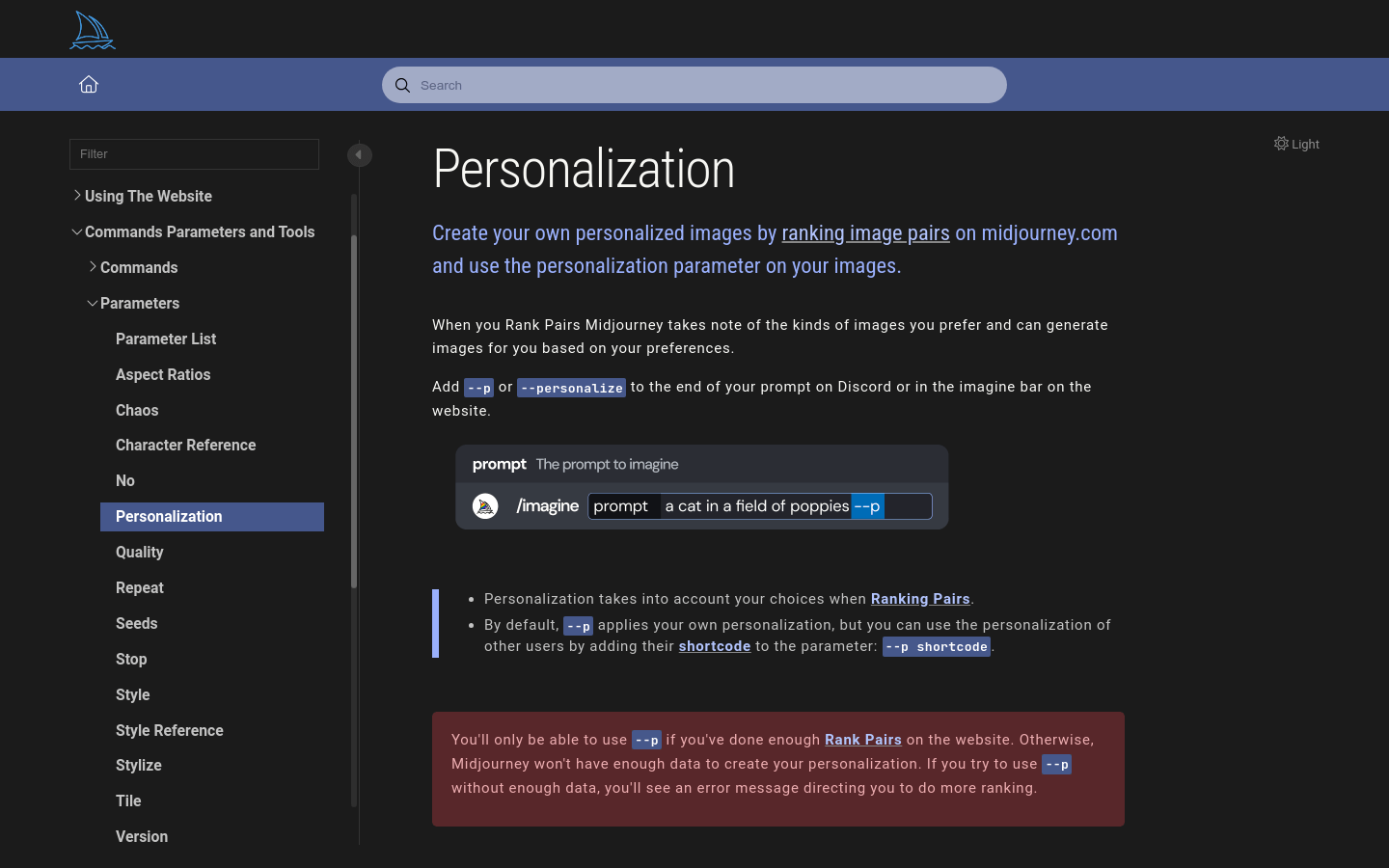 Midjourney Personalization插图