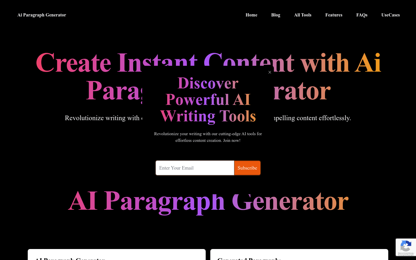 Ai Paragraph Generator-龙跃AI