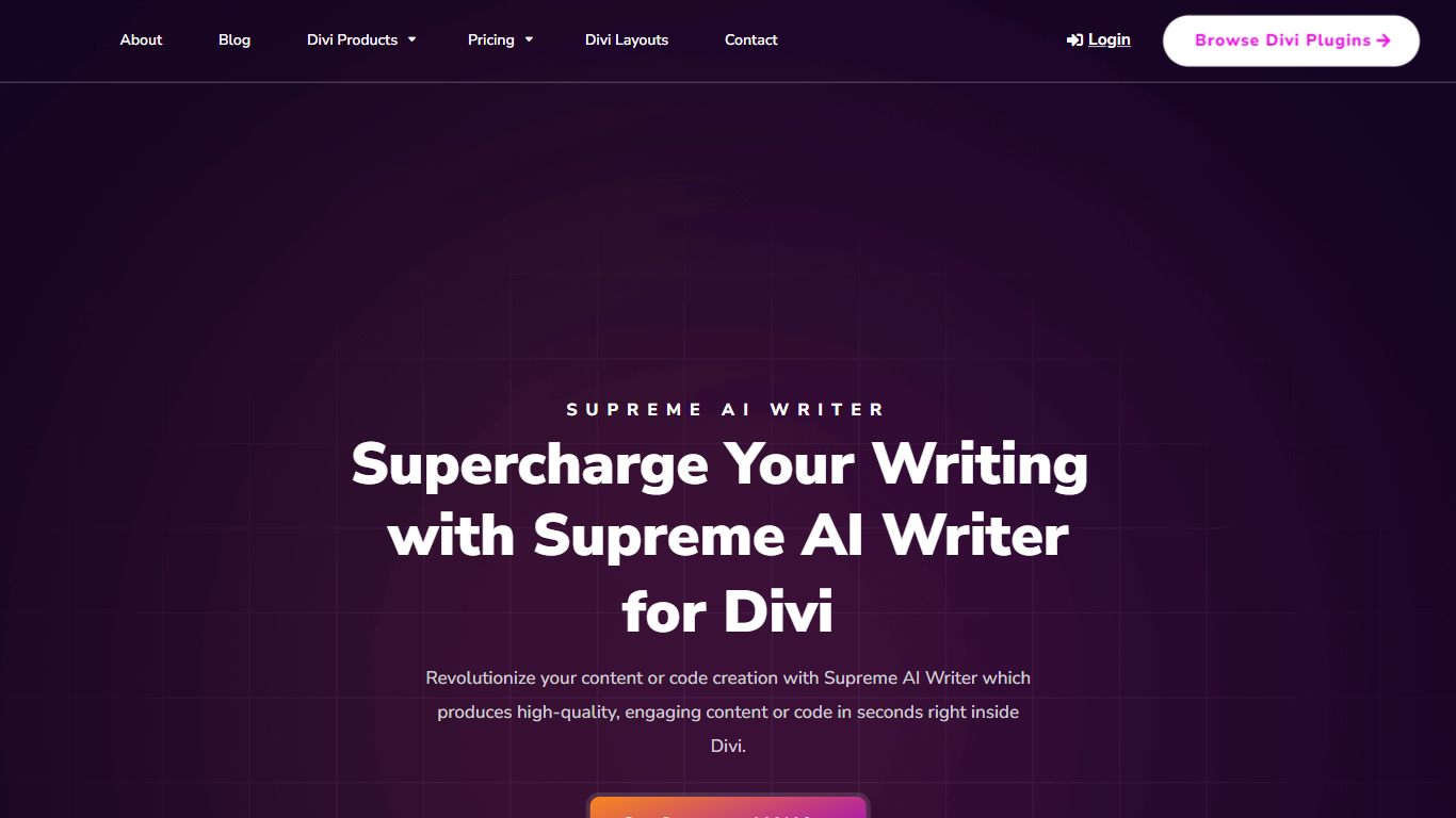 Supreme AI Writer for Divi – Divi Supreme-龙跃AI