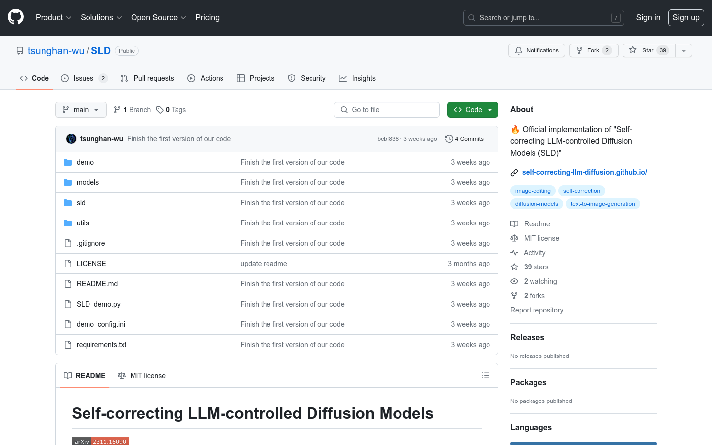 SLD (Self-correcting LLM-controlled Diffusion Models)-龙跃AI