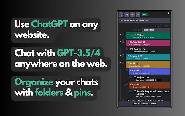 ChatGPT Folders & GPT-3.5/4 AI Online Copilot插图