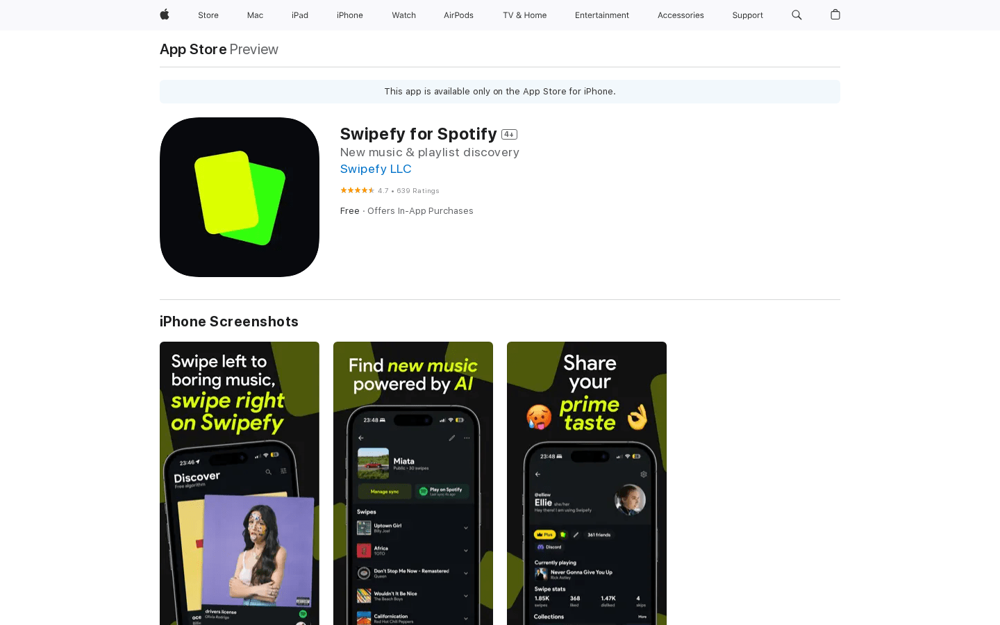 Swipefy for Spotify-龙跃AI